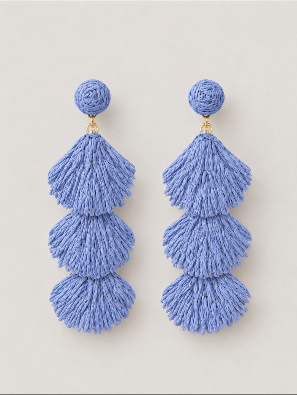 New! Blue Coastal Scallop Drop Earrings (3006) NWOT